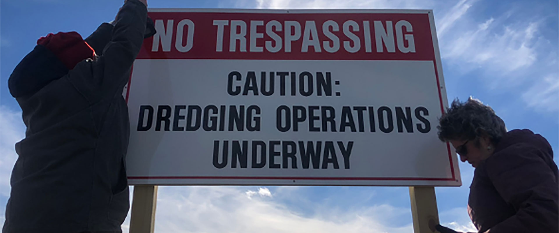 dredging sign